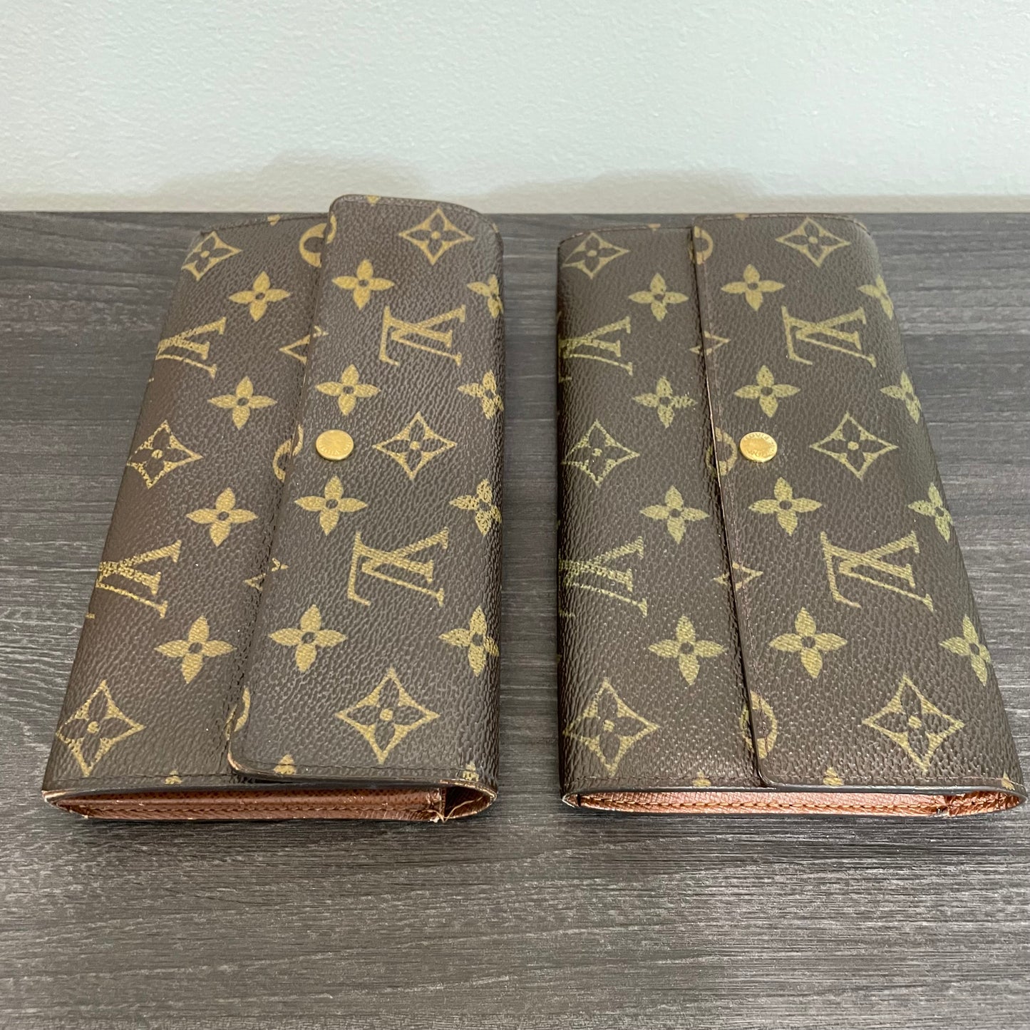 SOLD! Set of 2 Louis Vuitton Monogram Wallets