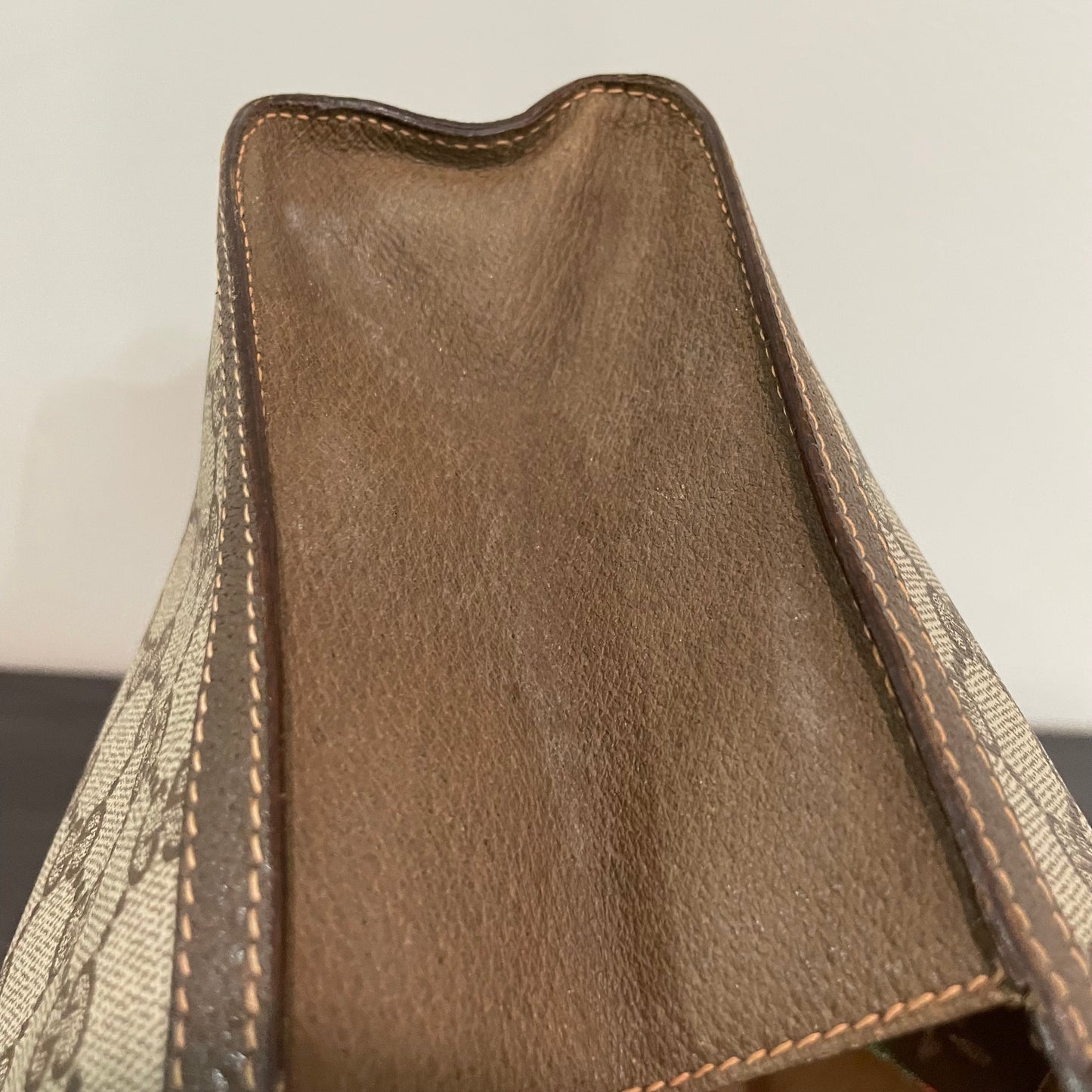 SOLD! Gucci GG Canvas Web Sherry Line Clutch Bag & Gucci GG Marmont Leather Key Case