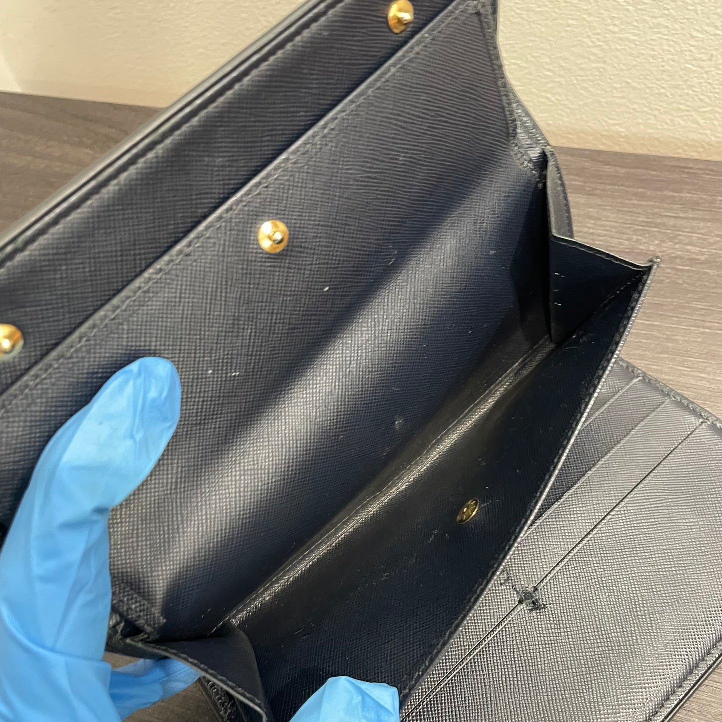LOUIS VUITTON Navy Monogram Canvas Wallet