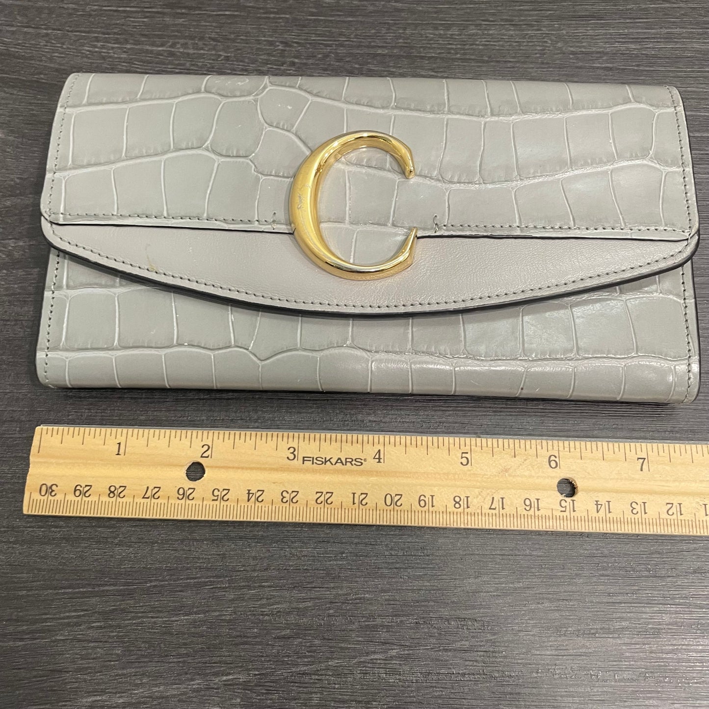 CHLOE Gray Leather Wallet