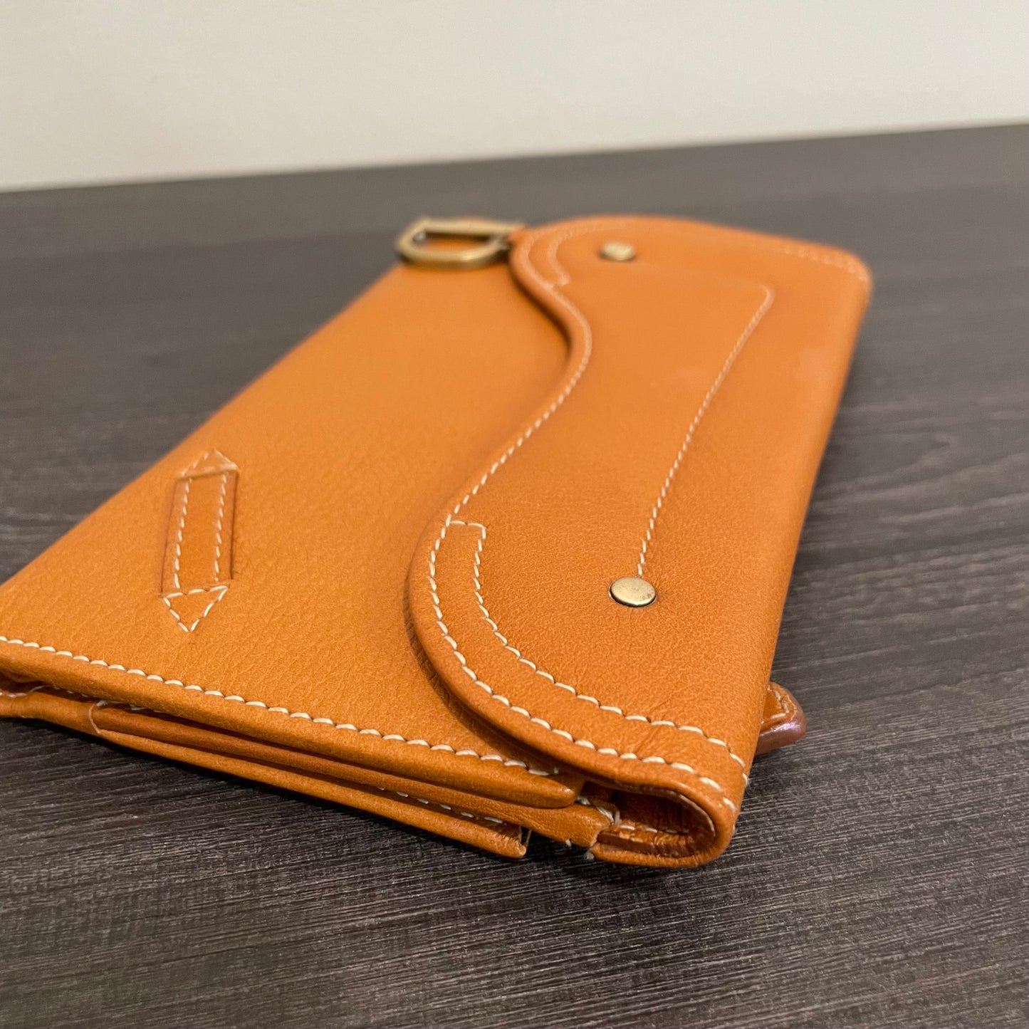 SOLD! Christian Dior Calfskin Saddle Wallet Brown