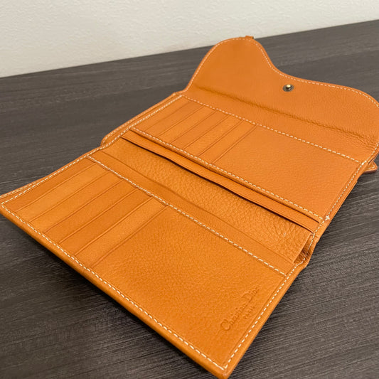 SOLD! Christian Dior Calfskin Saddle Wallet Brown