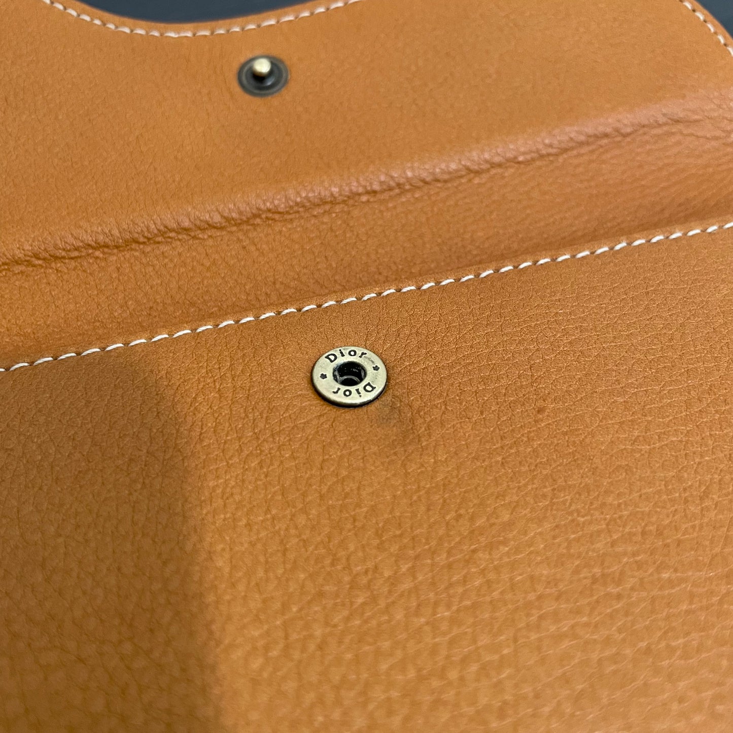 SOLD! Christian Dior Calfskin Saddle Wallet Brown
