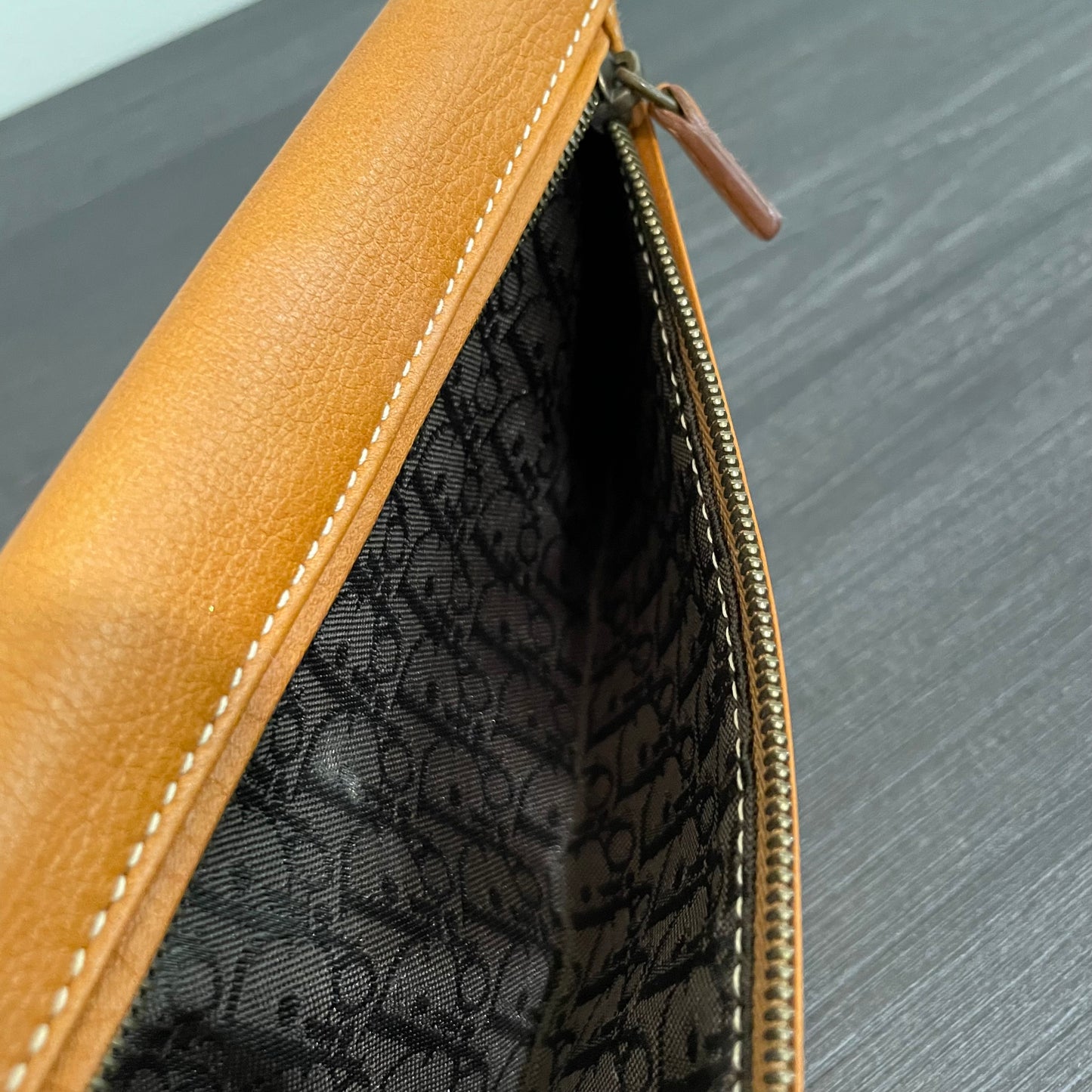SOLD! Christian Dior Calfskin Saddle Wallet Brown