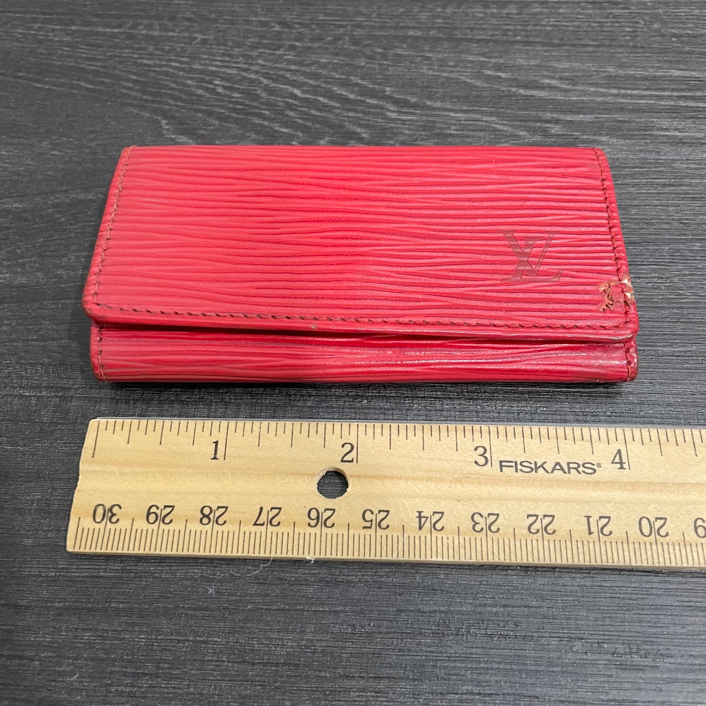 LOUIS VUITTON Red Epi Key Case (4 Rings)
