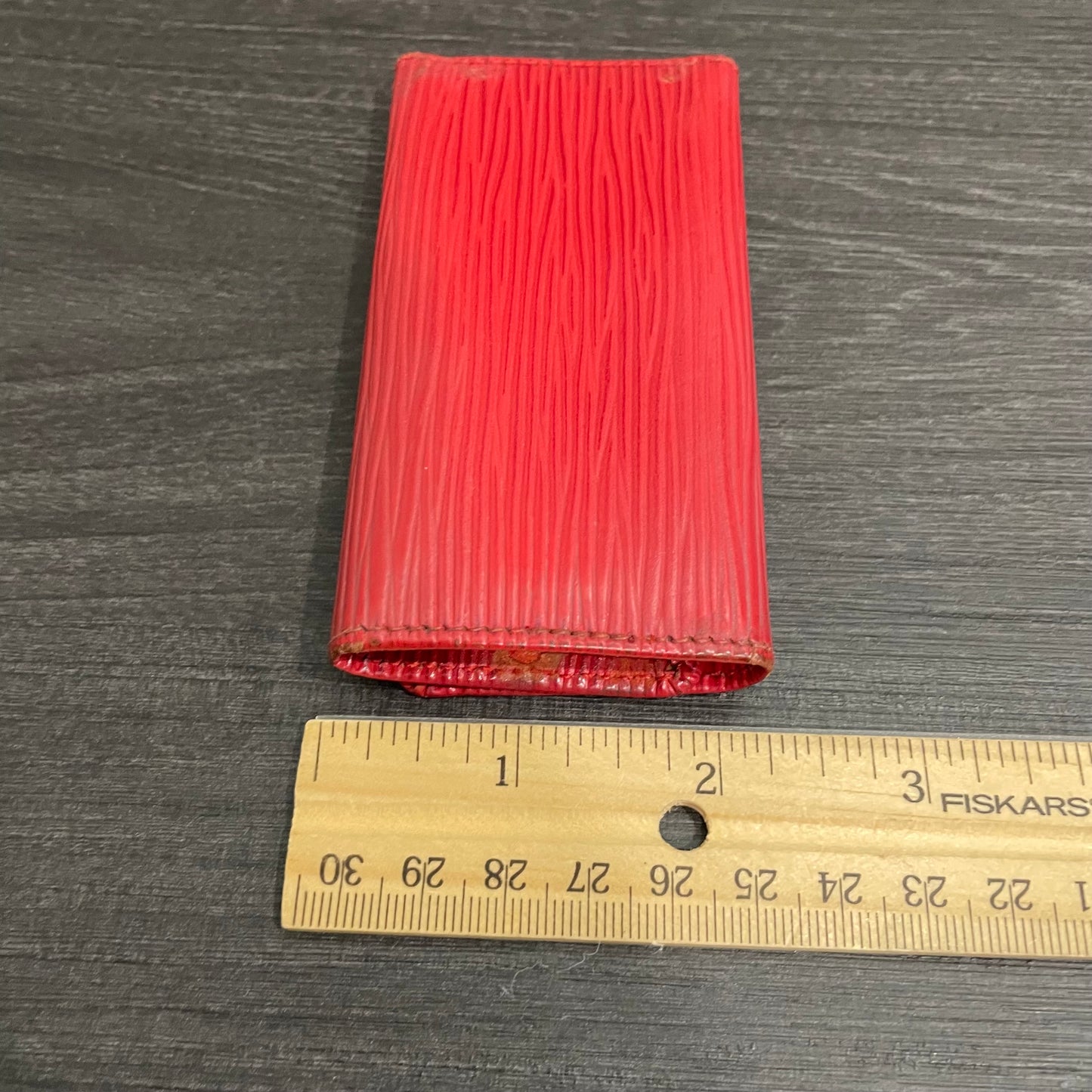 LOUIS VUITTON Red Epi Key Case (4 Rings)