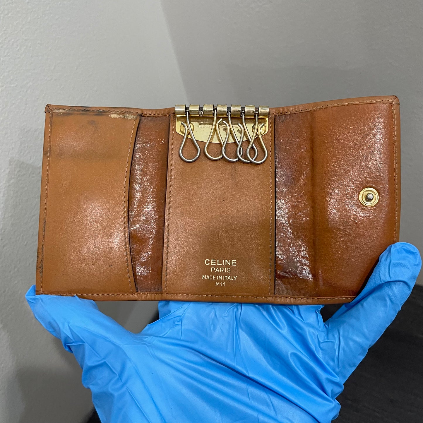 CELINE Leather Key Case (6 Rings)