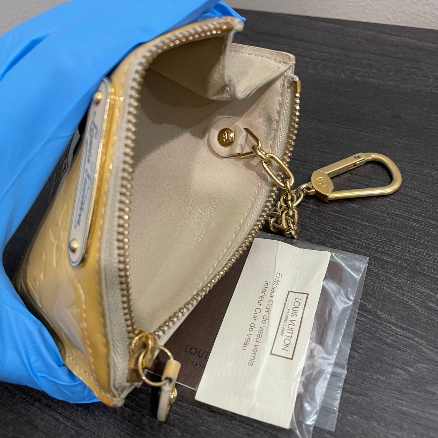 LOUIS VUITTON Vanilla Vernis Coin Case