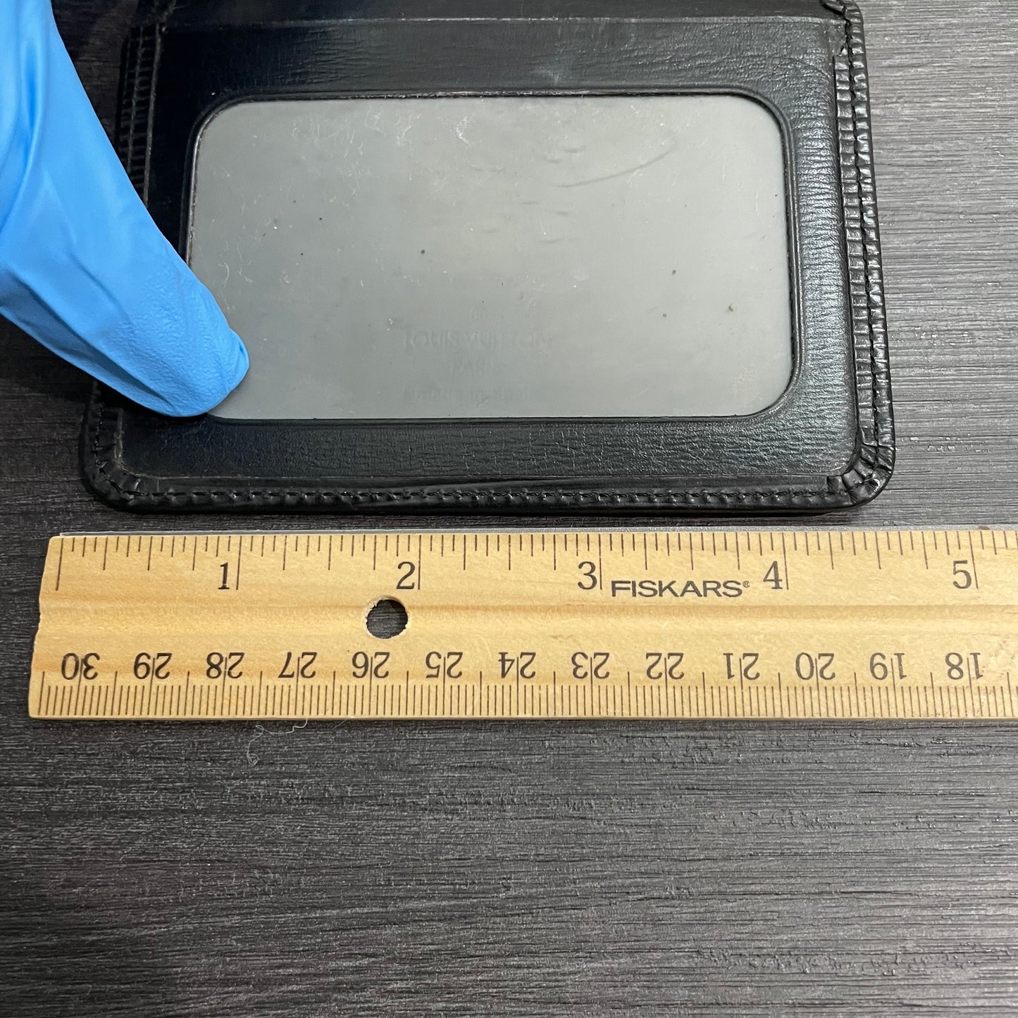 LOUIS VUITTON Black Epi Card Case