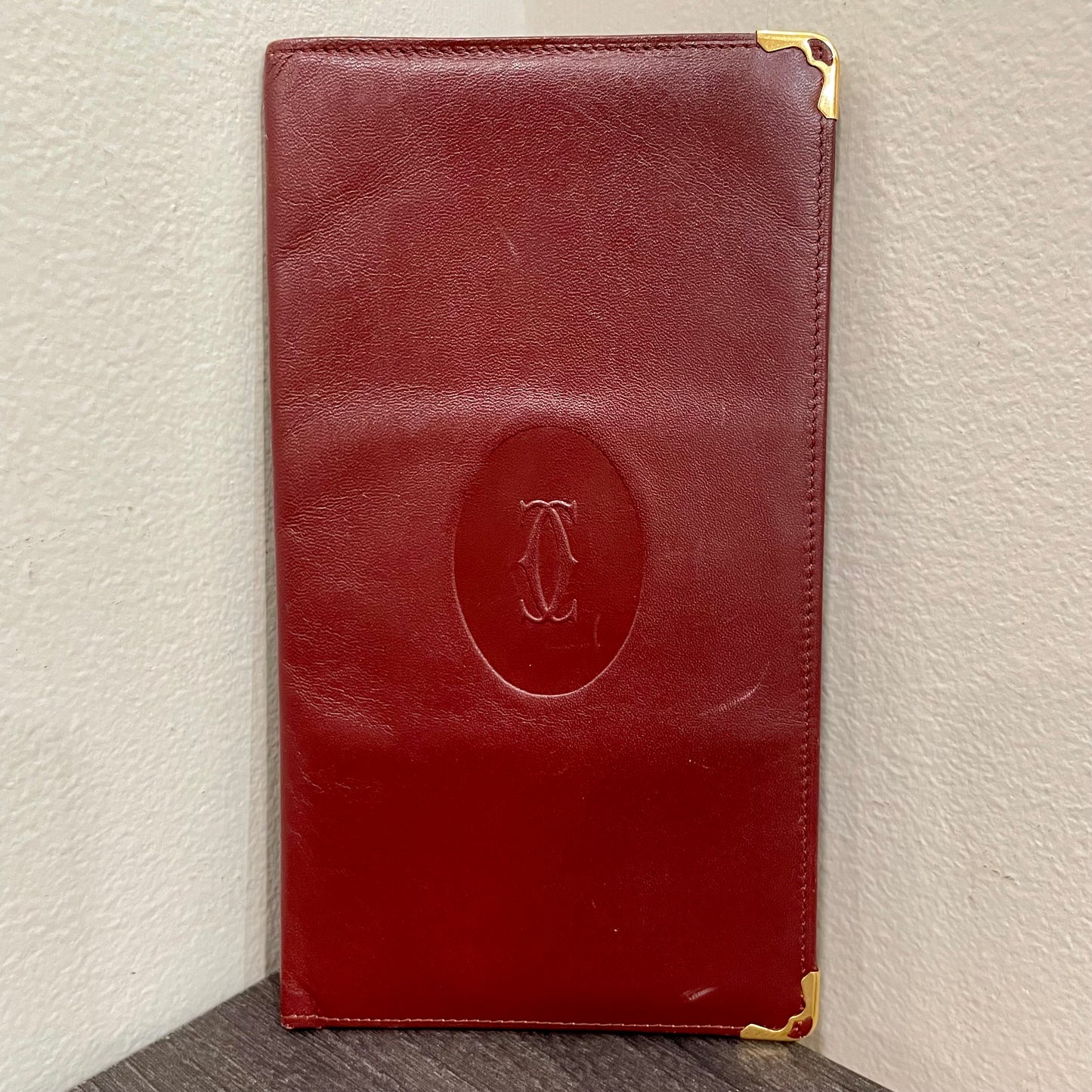 CARTIER Leather Checkbook Holder
