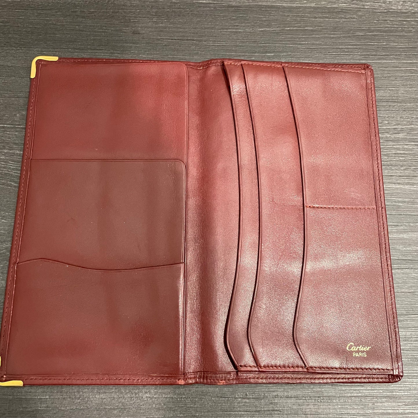 CARTIER Leather Checkbook Holder