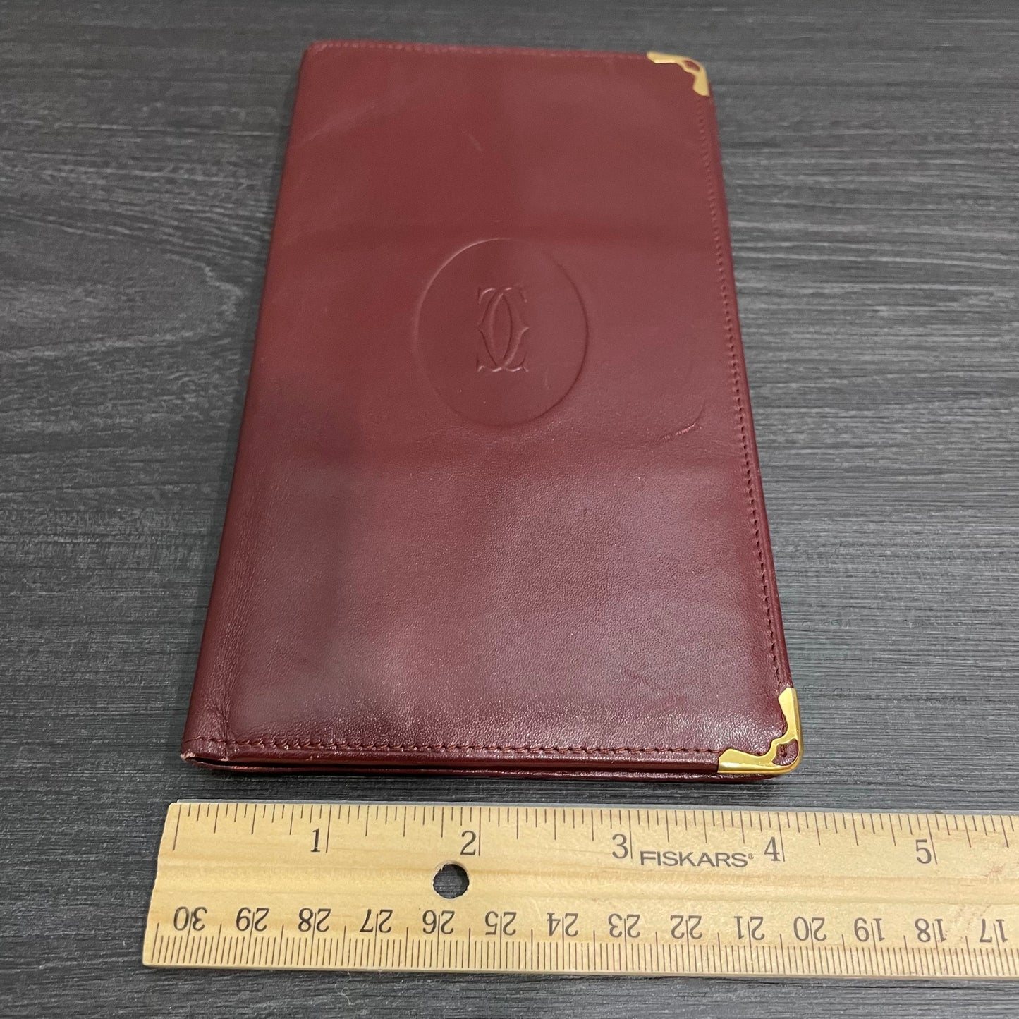 CARTIER Leather Checkbook Holder