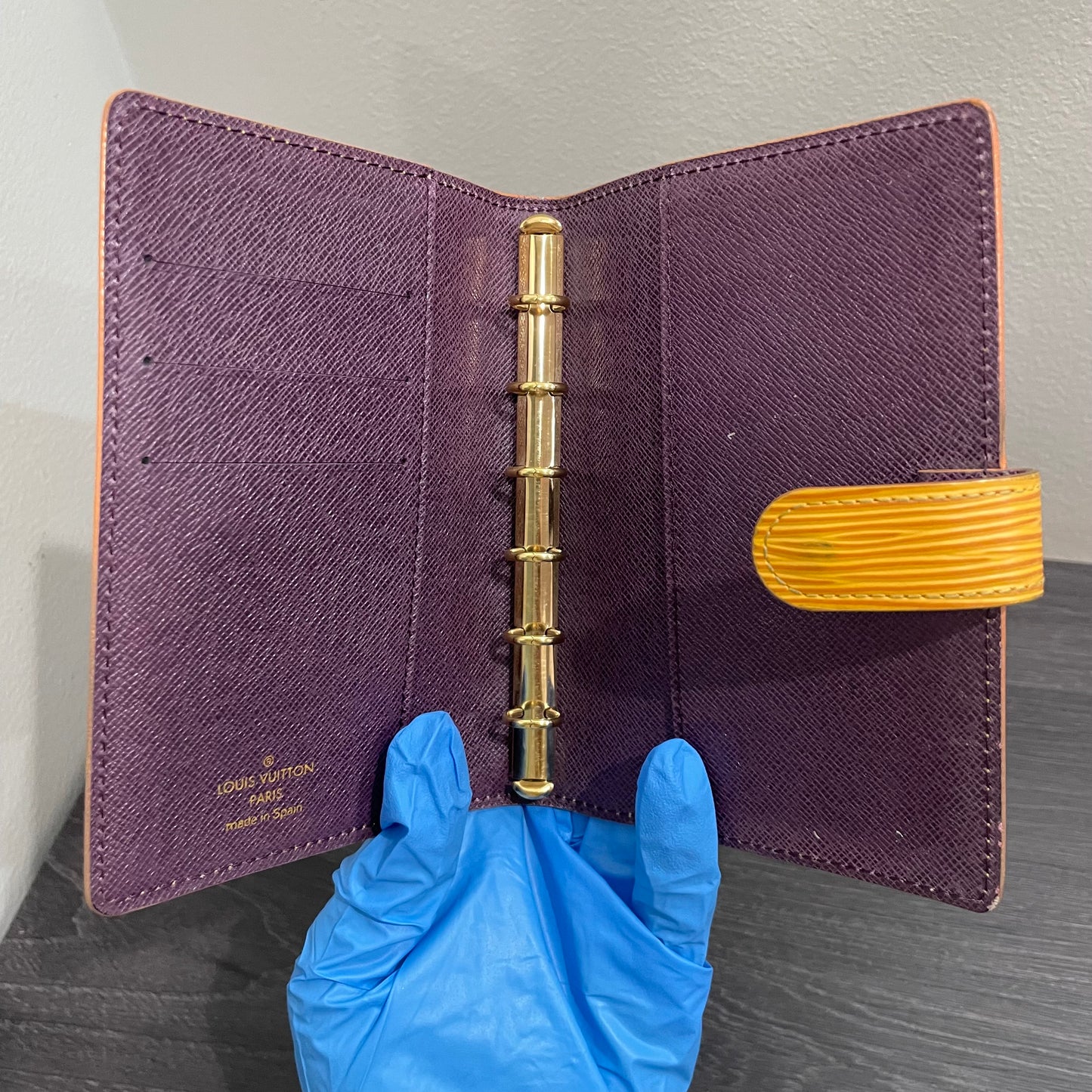 LOUIS VUITTON Yellow Epi Agenda PM