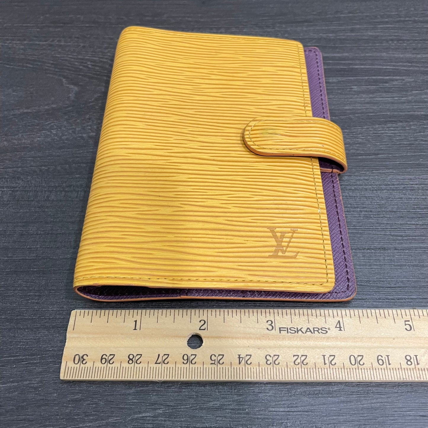 LOUIS VUITTON Yellow Epi Agenda PM