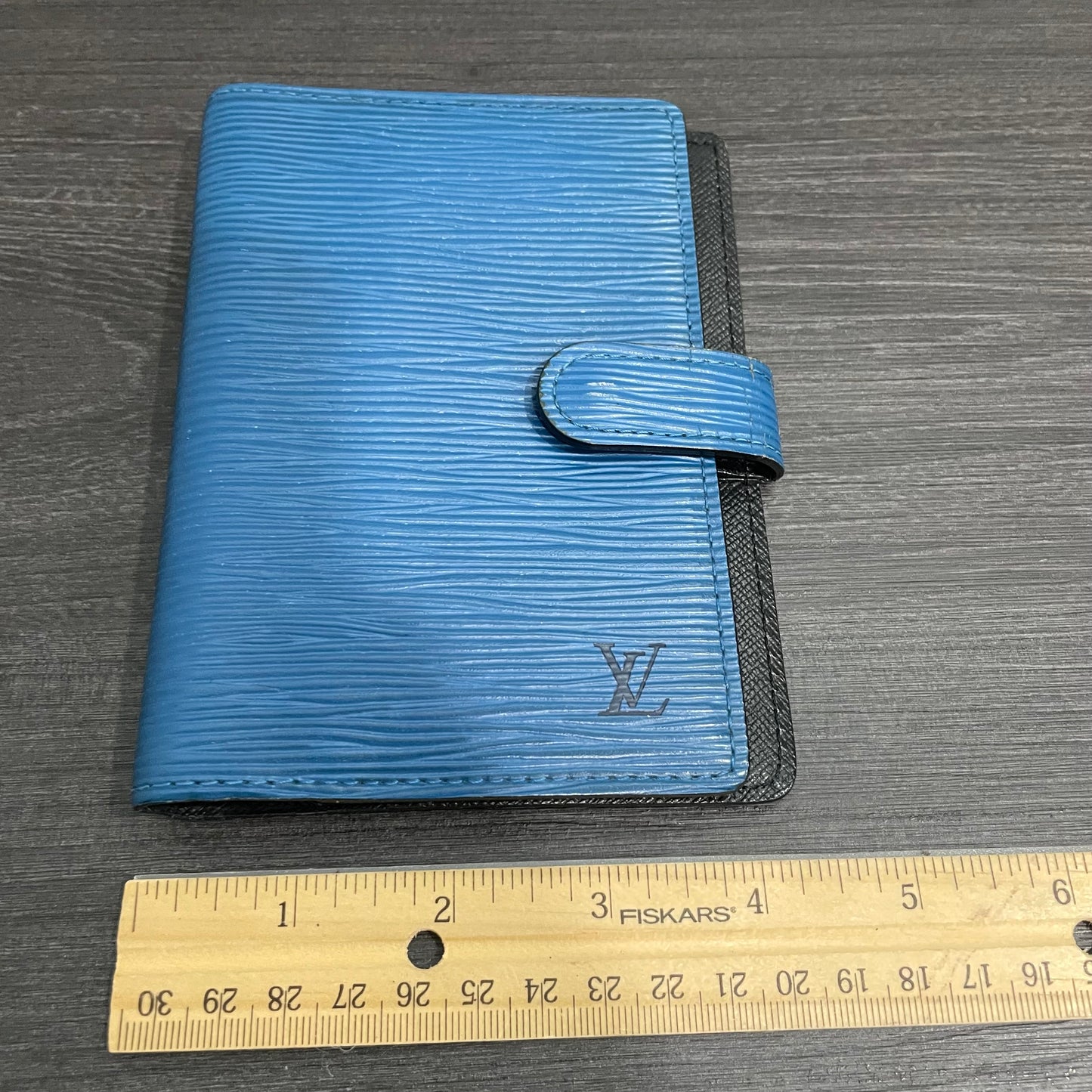 LOUIS VUITTON Blue Epi Agenda PM