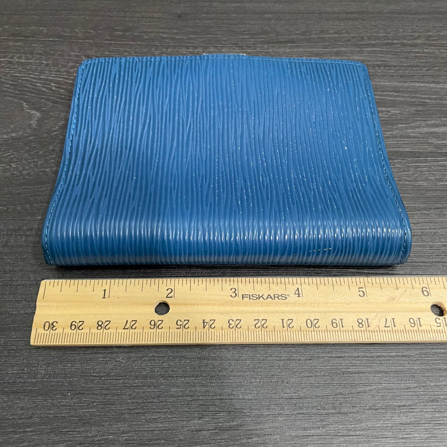 LOUIS VUITTON Blue Epi Agenda PM