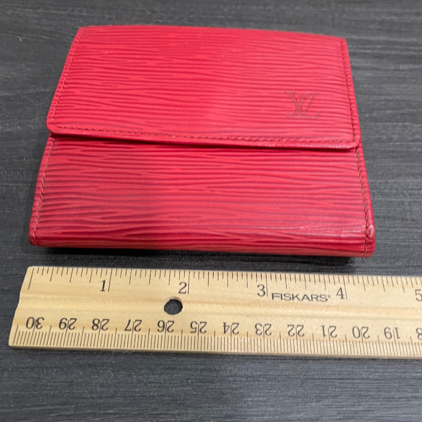 LOUIS VUITTON Red Epi Leather Wallet
