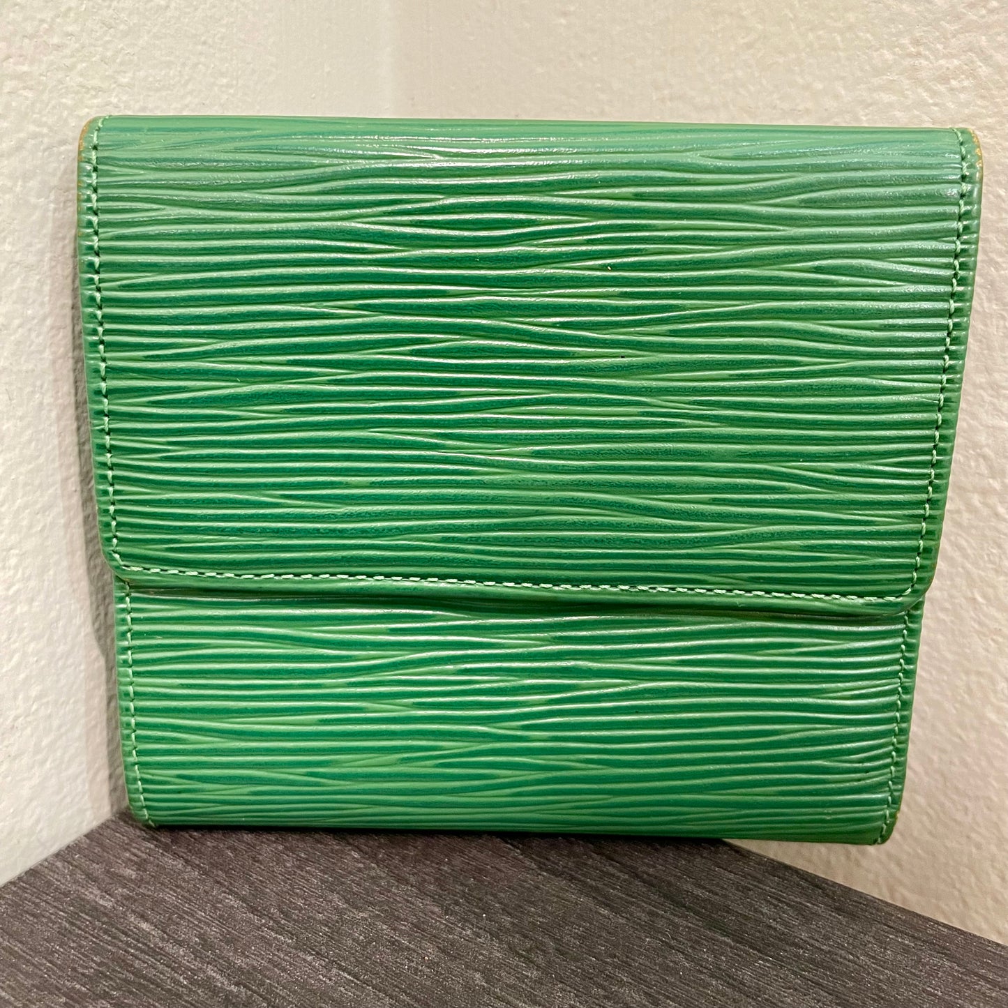 LOUIS VUITTON Green Epi Leather Wallet
