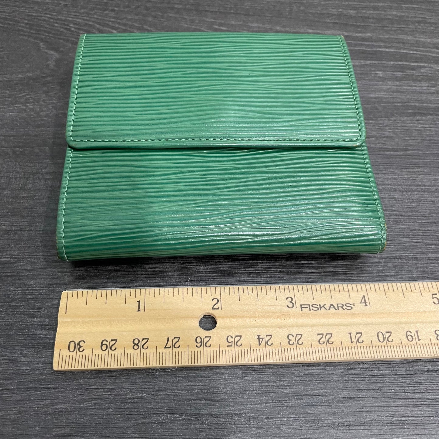 LOUIS VUITTON Green Epi Leather Wallet