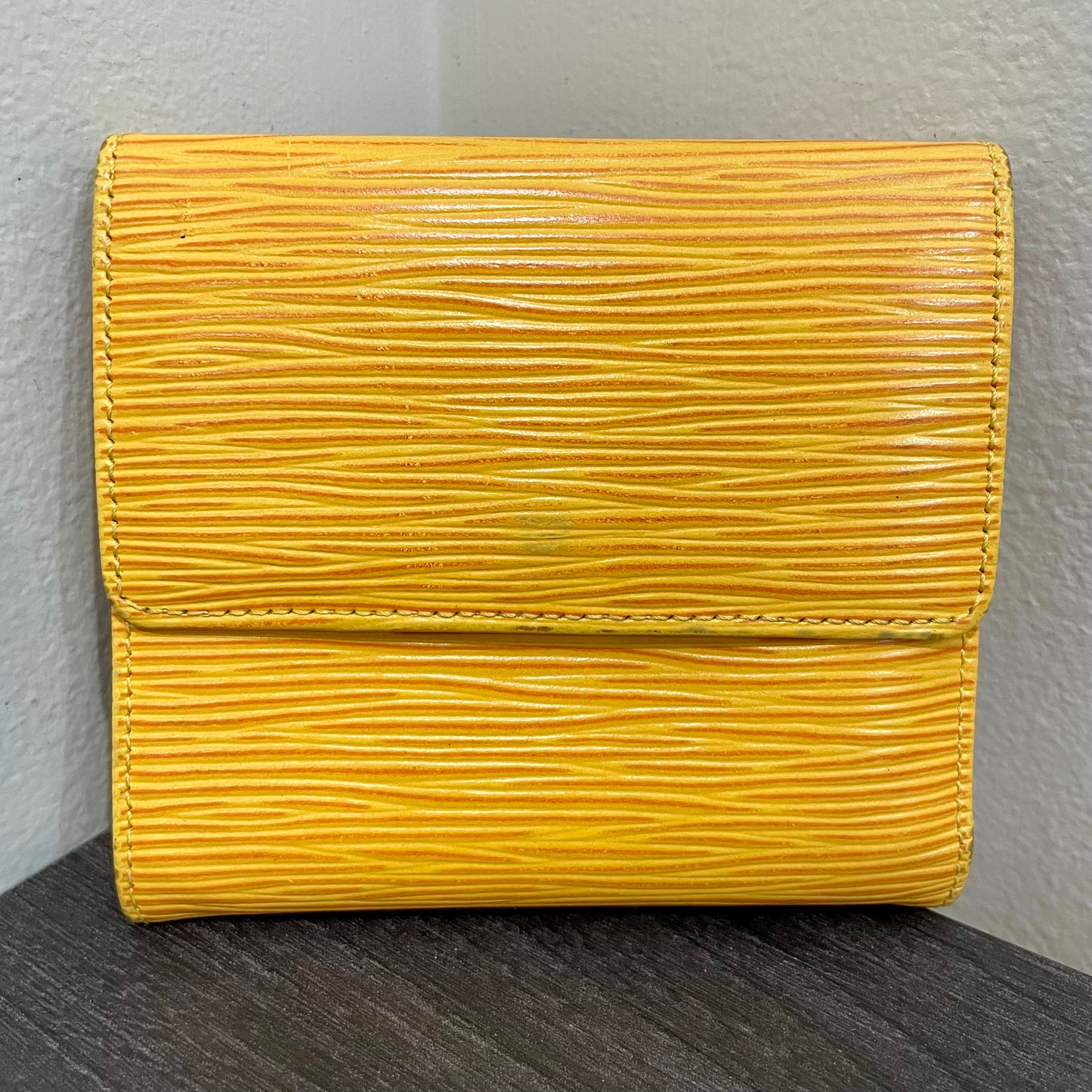 LOUIS VUITTON Yellow Epi Leather Wallet
