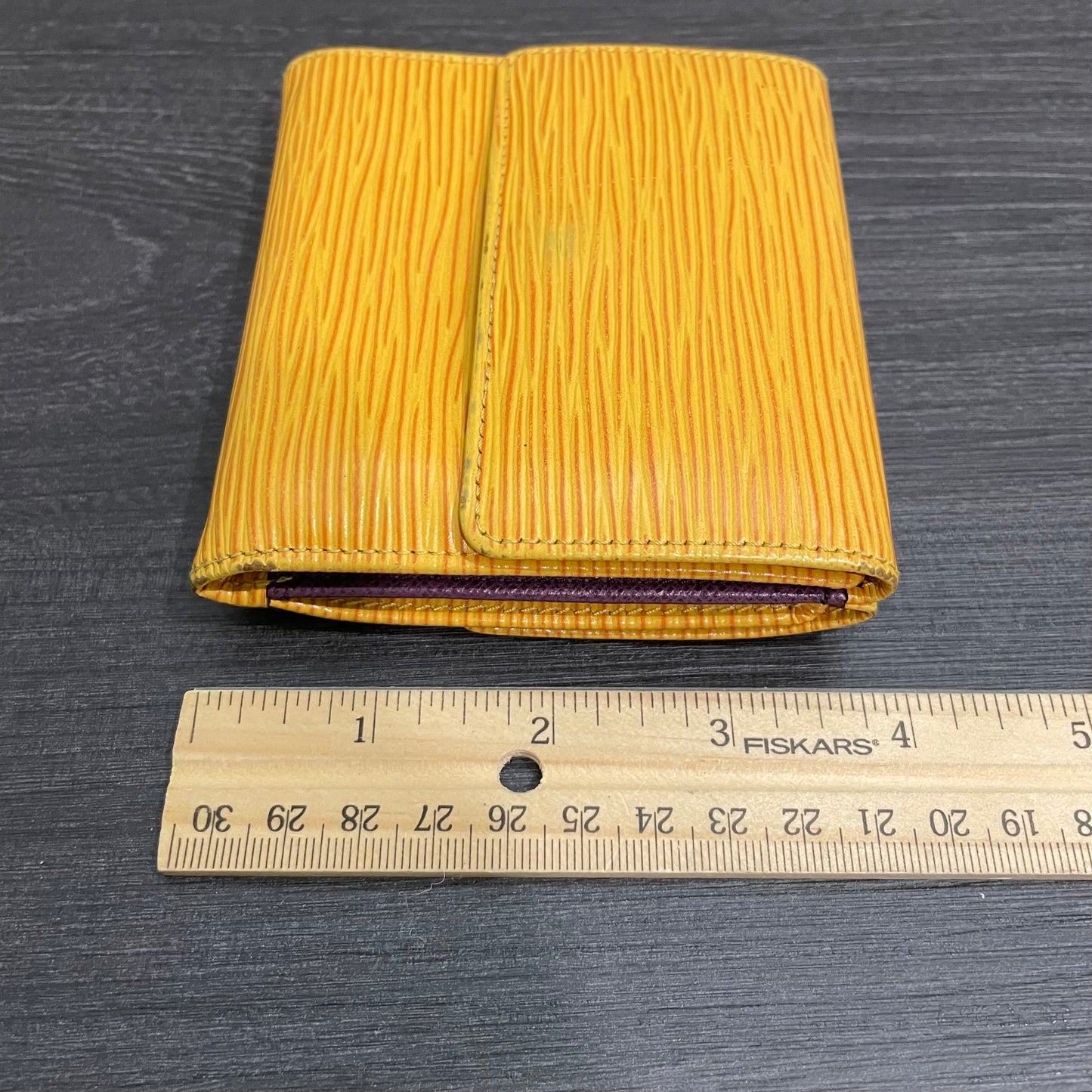 LOUIS VUITTON Yellow Epi Leather Wallet
