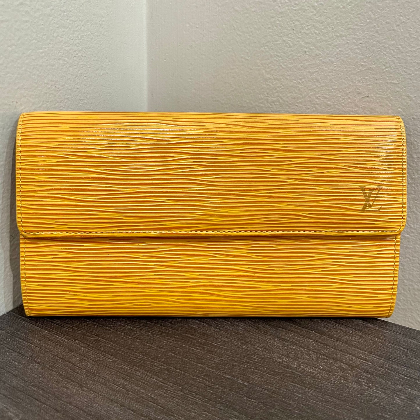 LOUIS VUITTON Yellow Epi Leather Wallet