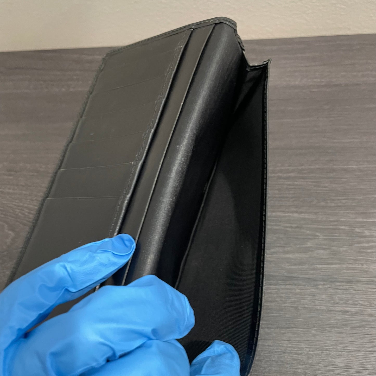 LOUIS VUITTON Black Epi Checkbook Holder