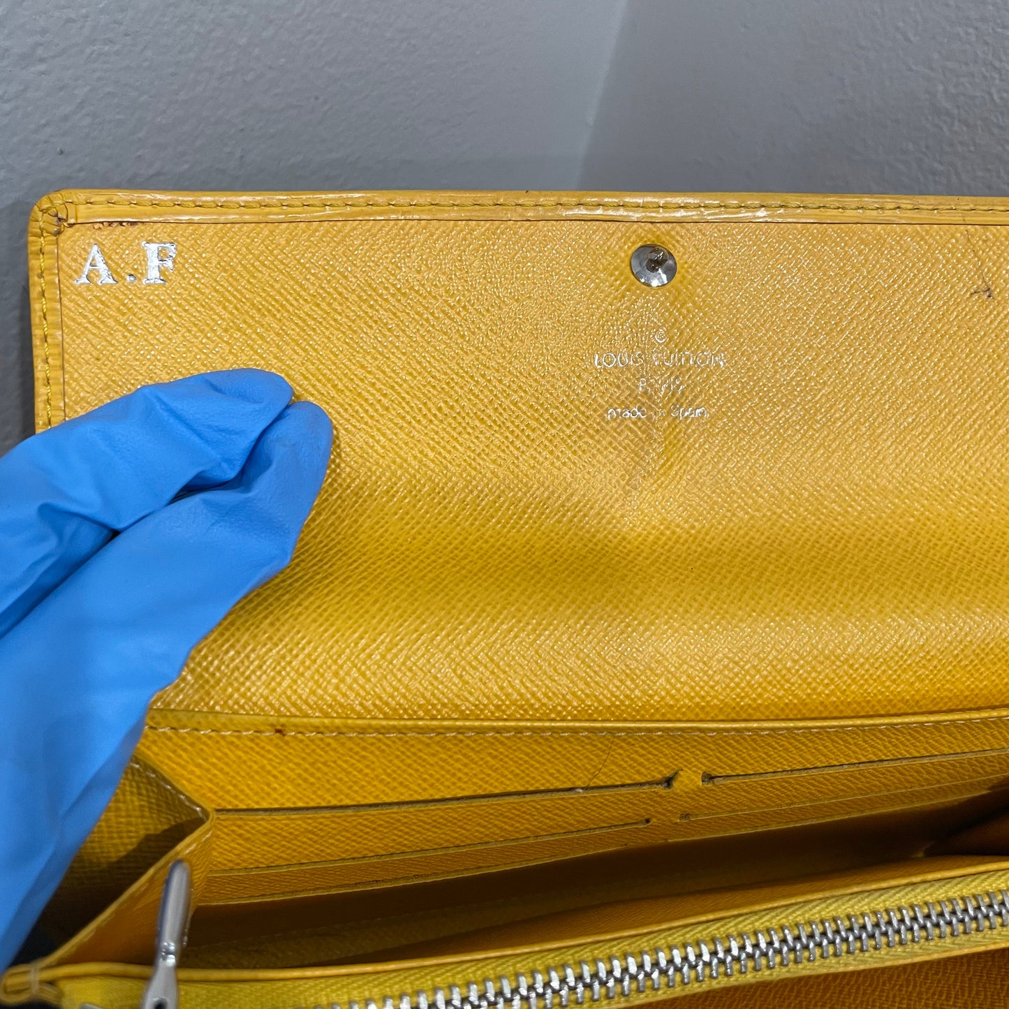 LOUIS VUITTON Yellow Epi Leather Wallet