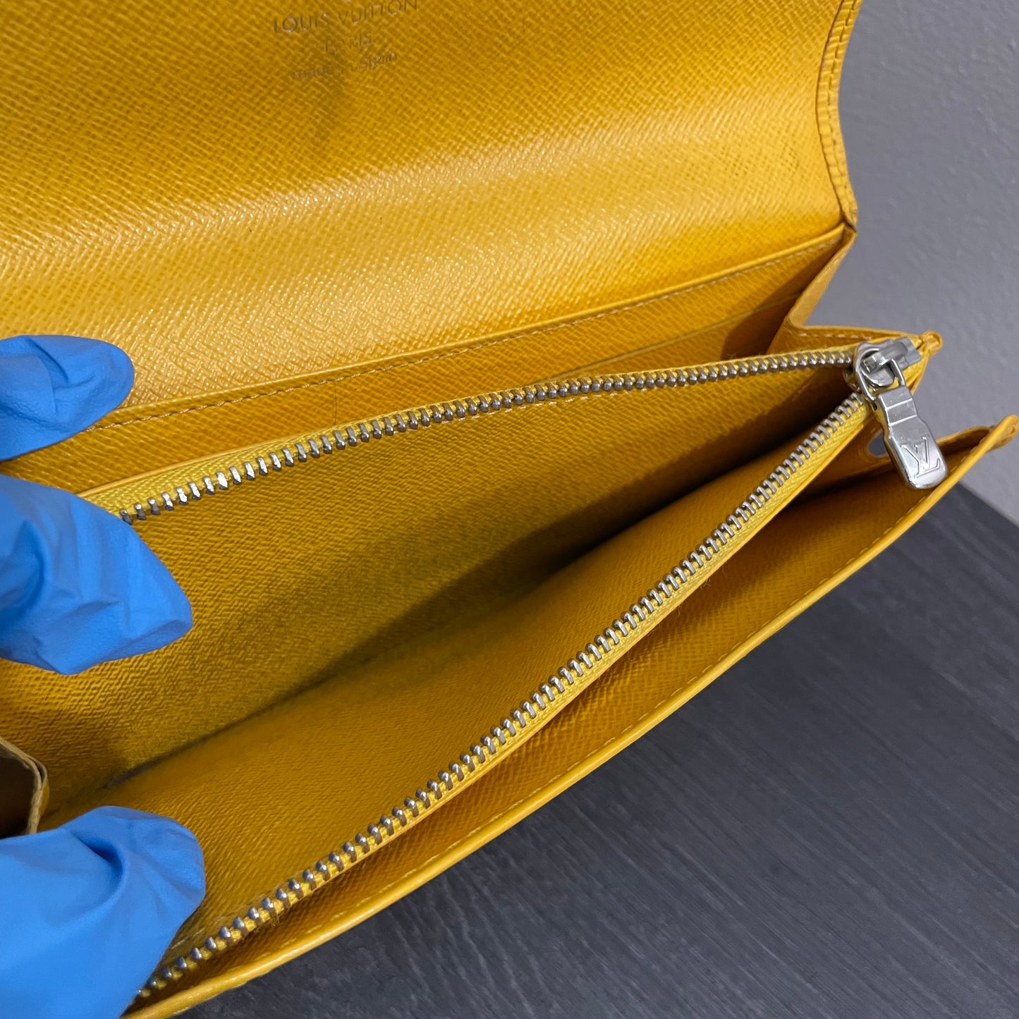 LOUIS VUITTON Yellow Epi Leather Wallet