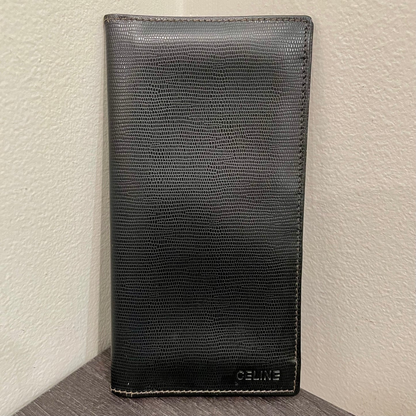 CELINE Leather Checkbook Holder