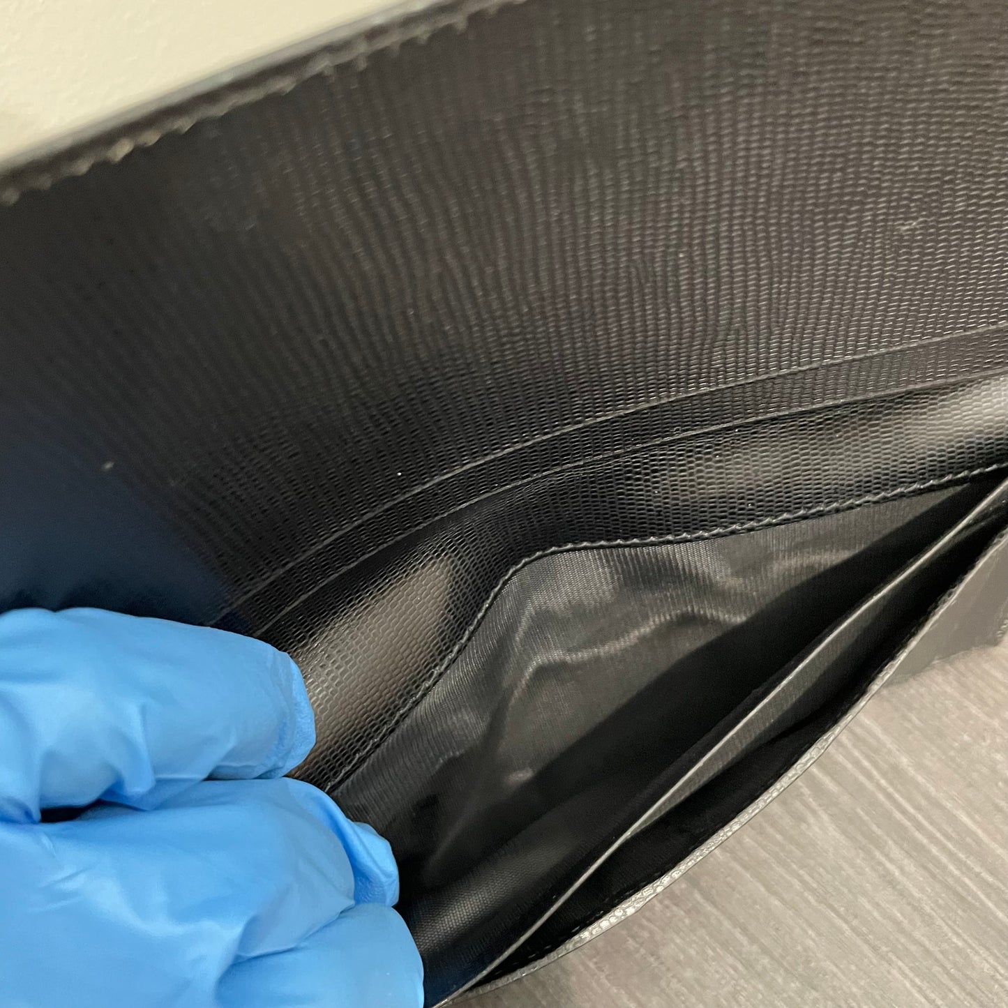 CELINE Leather Checkbook Holder