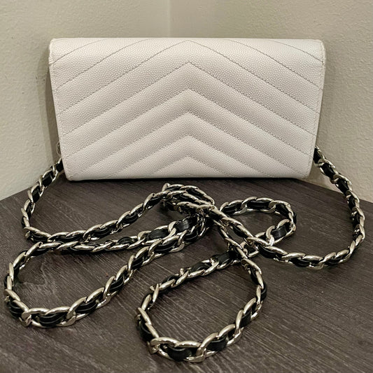 YVES SAINT LAURENT YSL Caviar Wallet on Chain