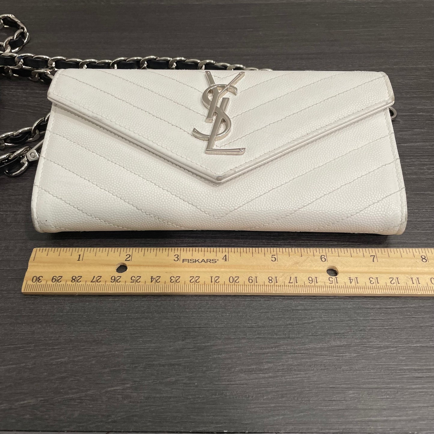 YVES SAINT LAURENT YSL Caviar Wallet on Chain