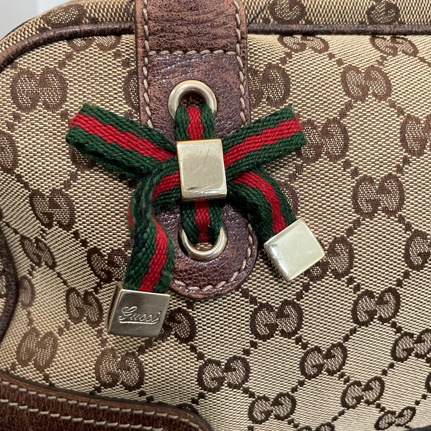 SOLD! Gucci Canvas Handbag