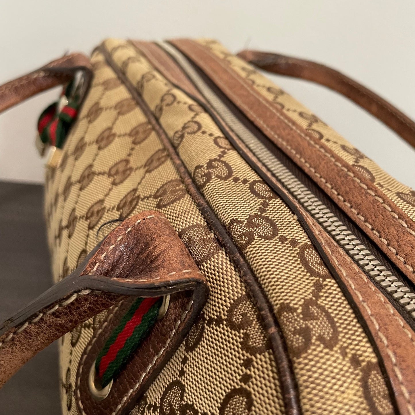 SOLD! Gucci Canvas Handbag