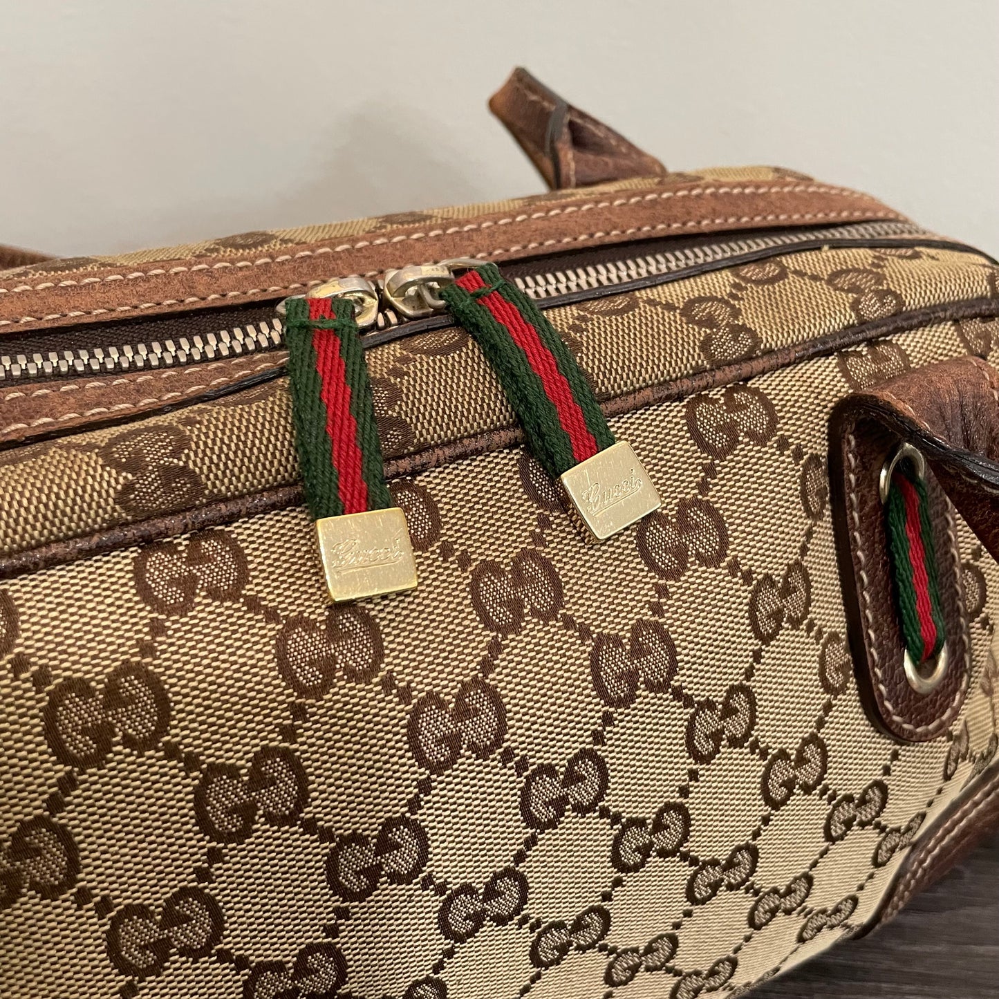 SOLD! Gucci Canvas Handbag