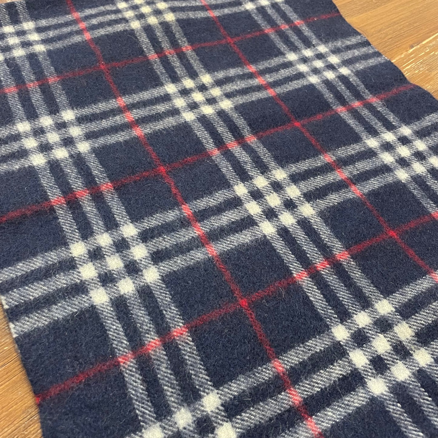 Vintage BURBERRYS Blue 100% Cashmere Scarf Stole