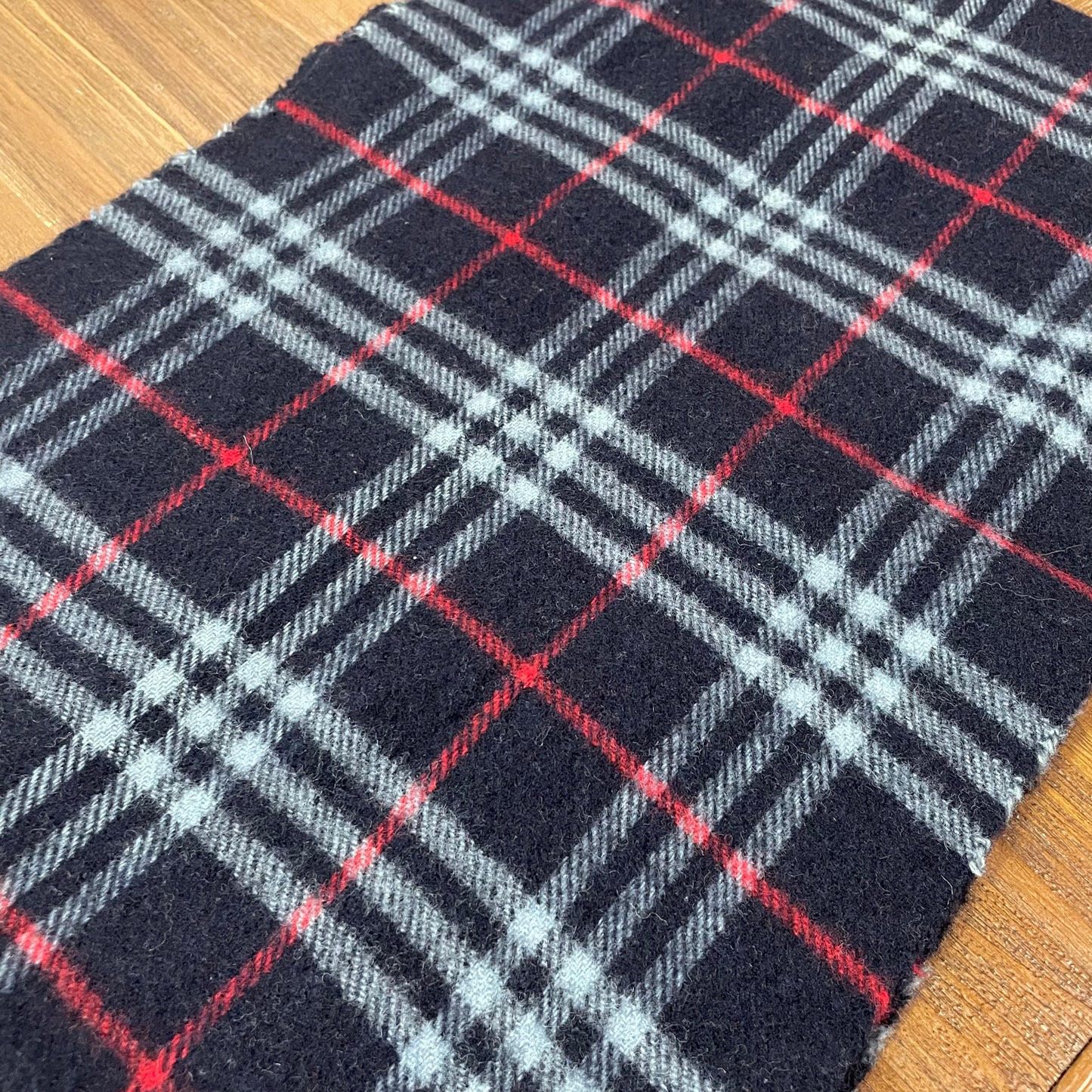 Vintage BURBERRYS Blue 100% Lambswool Scarf Stole