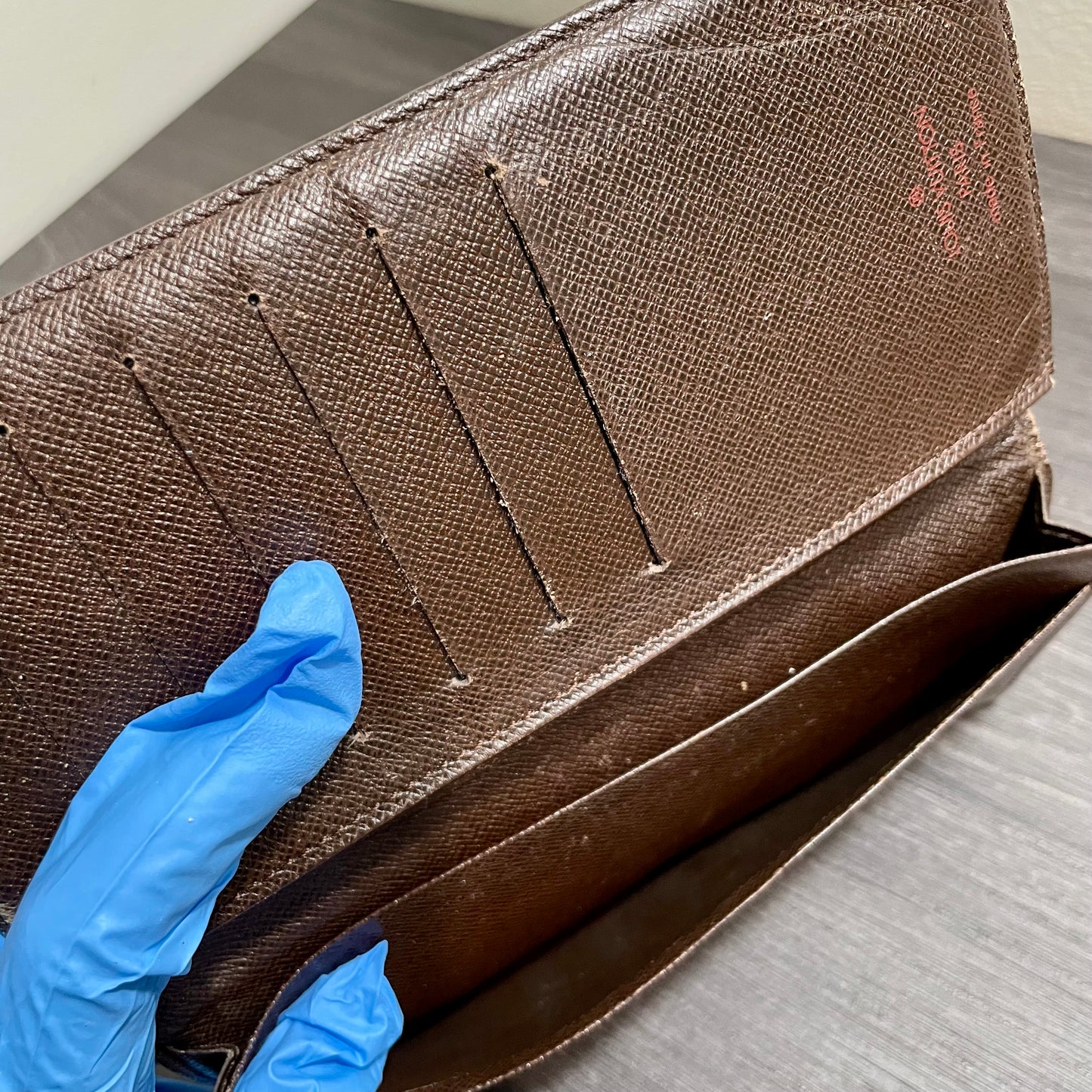 LOUIS VUITTON Damier Ebene Long Wallet