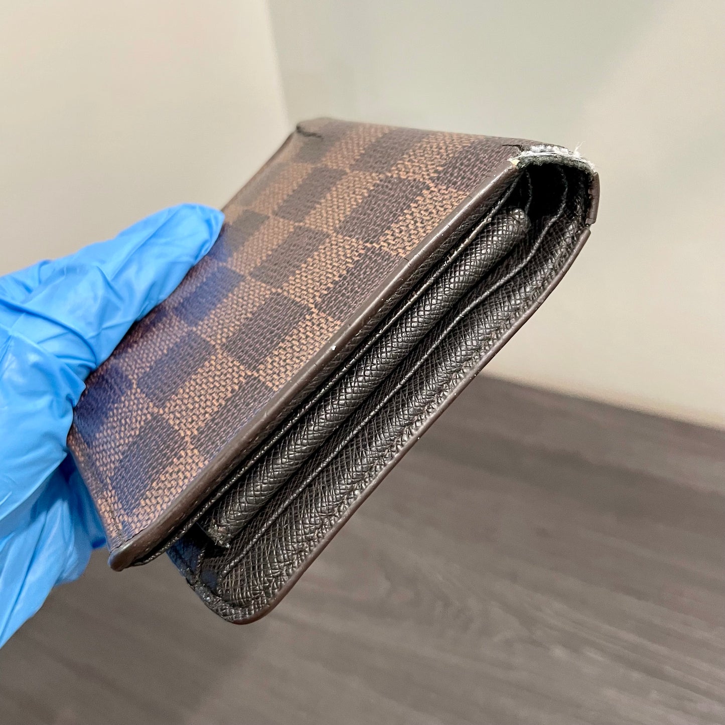 LOUIS VUITTON Damier Ebene Men's Bi-fold Wallet