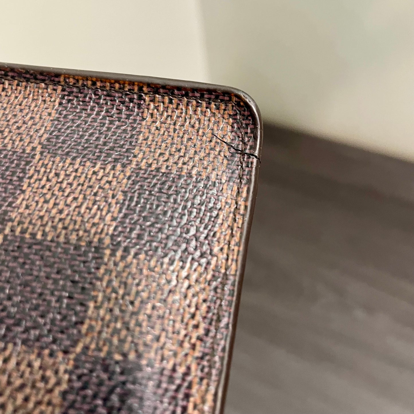 LOUIS VUITTON Damier Ebene Men's Bi-fold Wallet