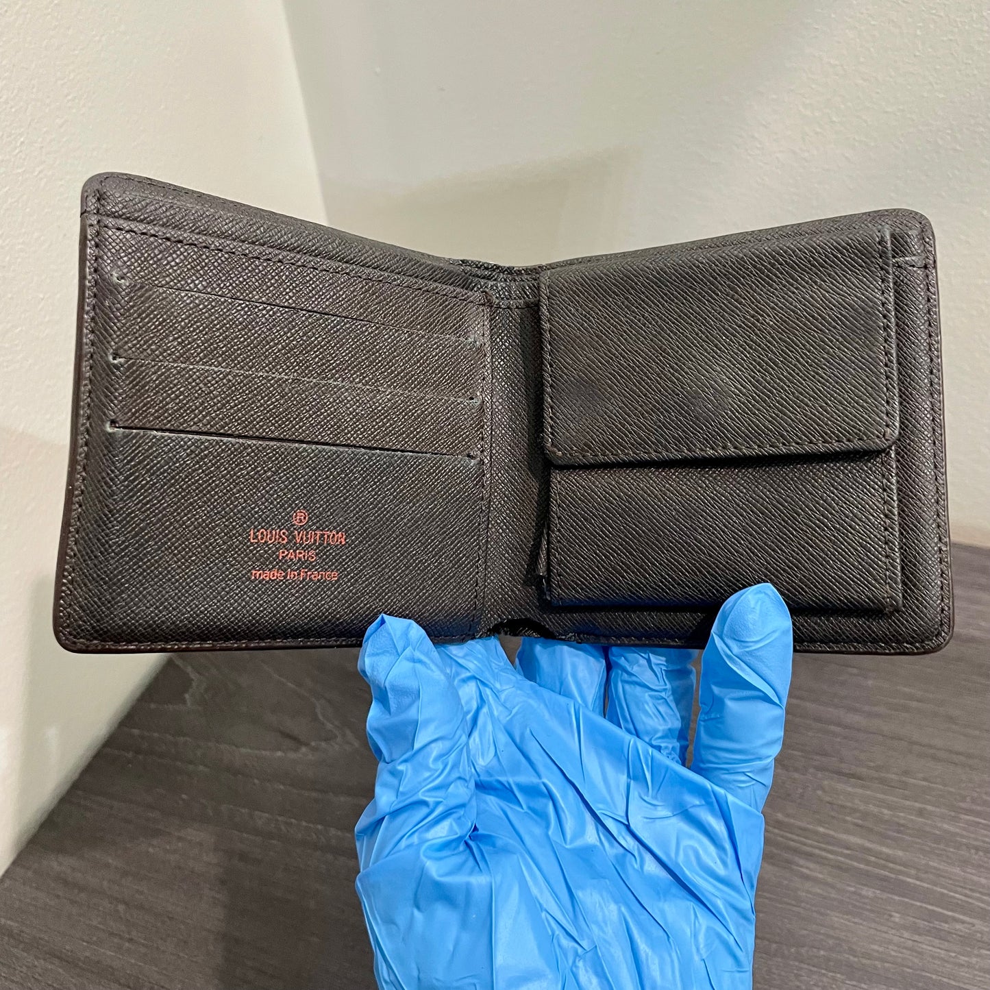 LOUIS VUITTON Damier Ebene Men's Bi-fold Wallet