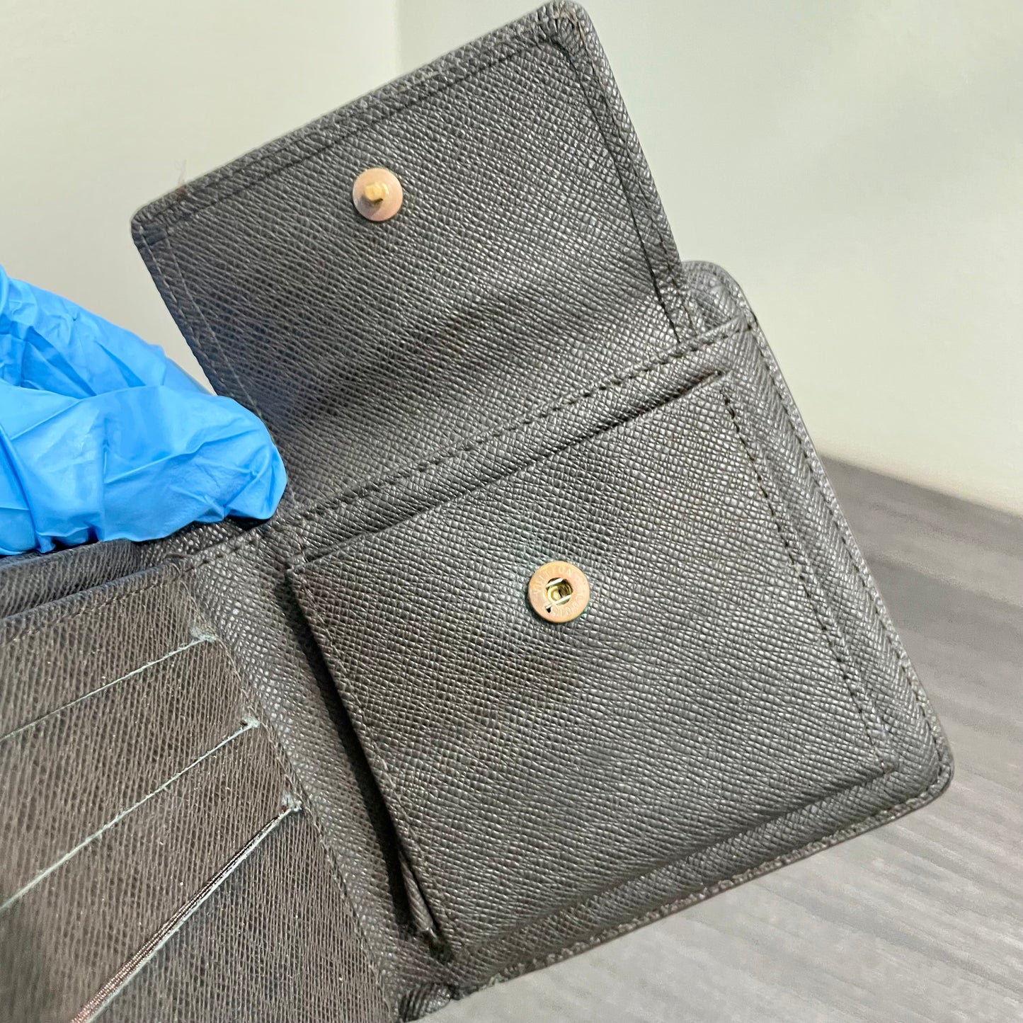 LOUIS VUITTON Damier Ebene Men's Bi-fold Wallet