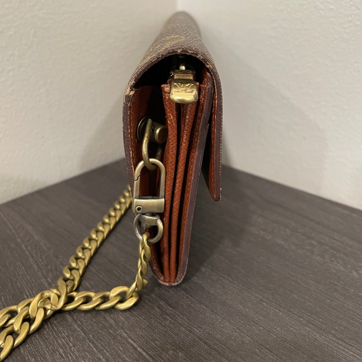 SOLD! Louis Vuitton Monogram Wallet with Chain