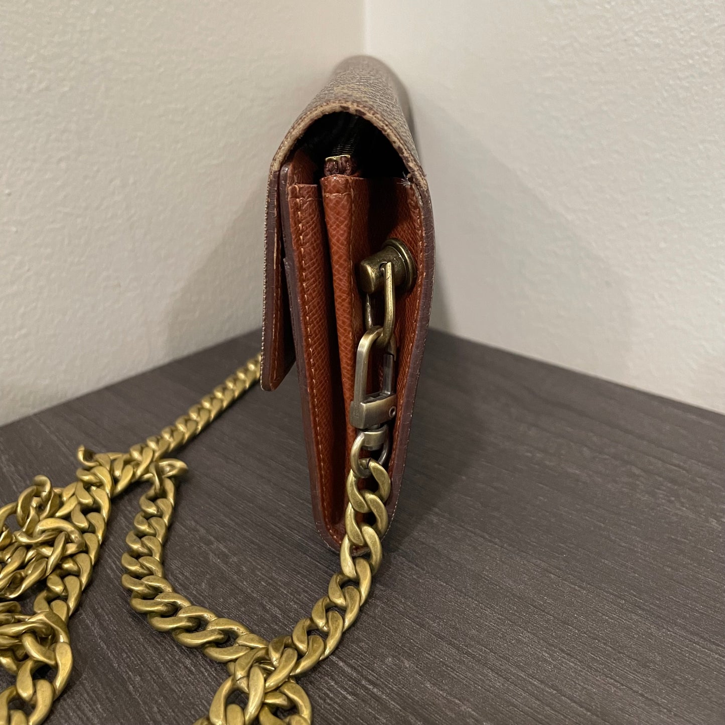 SOLD! Louis Vuitton Monogram Wallet with Chain
