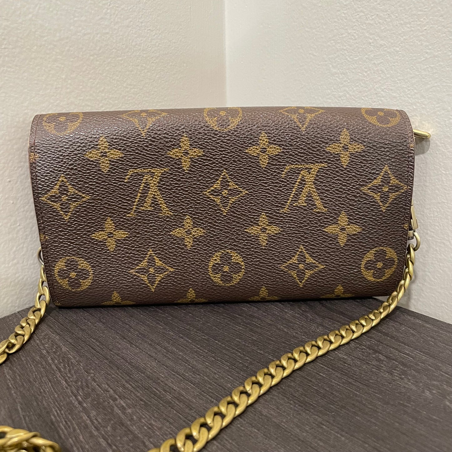 SOLD! Louis Vuitton Monogram Wallet with Chain