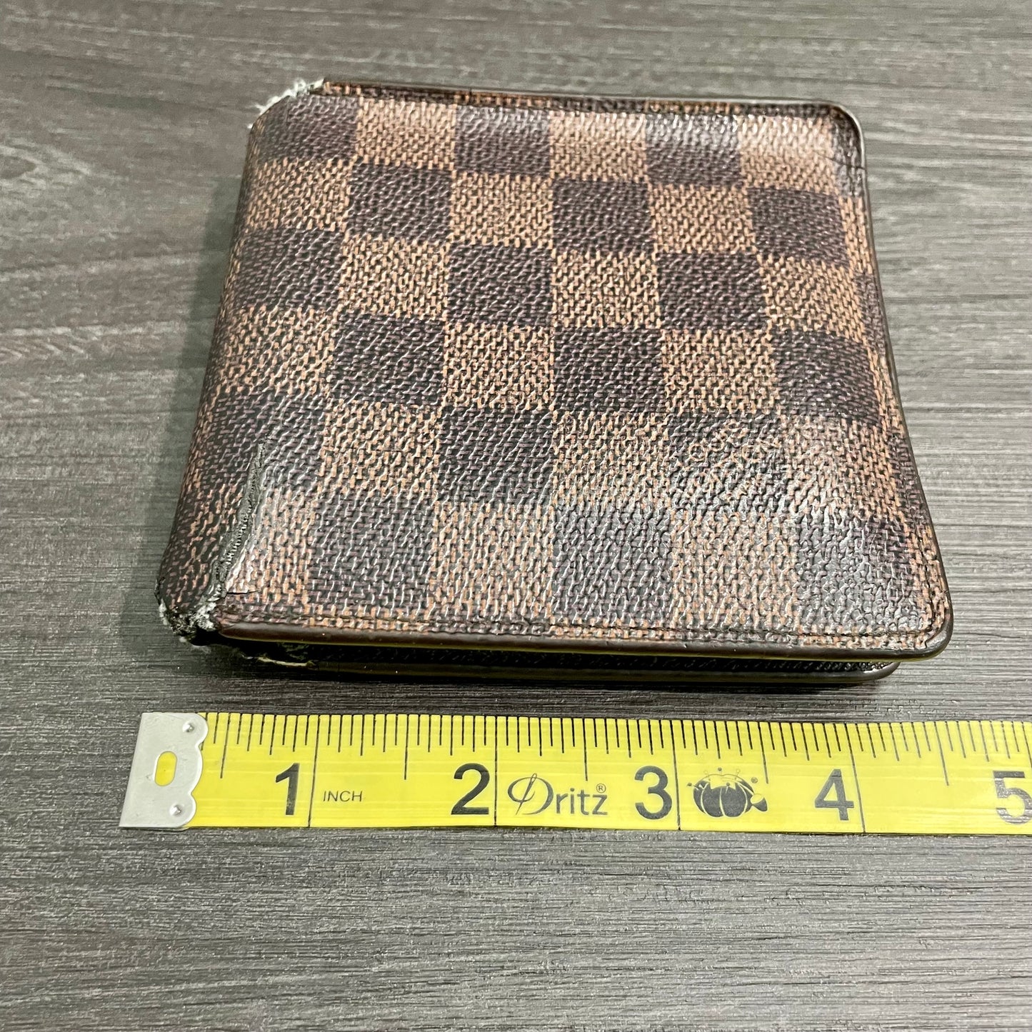 LOUIS VUITTON Damier Ebene Men's Bi-fold Wallet