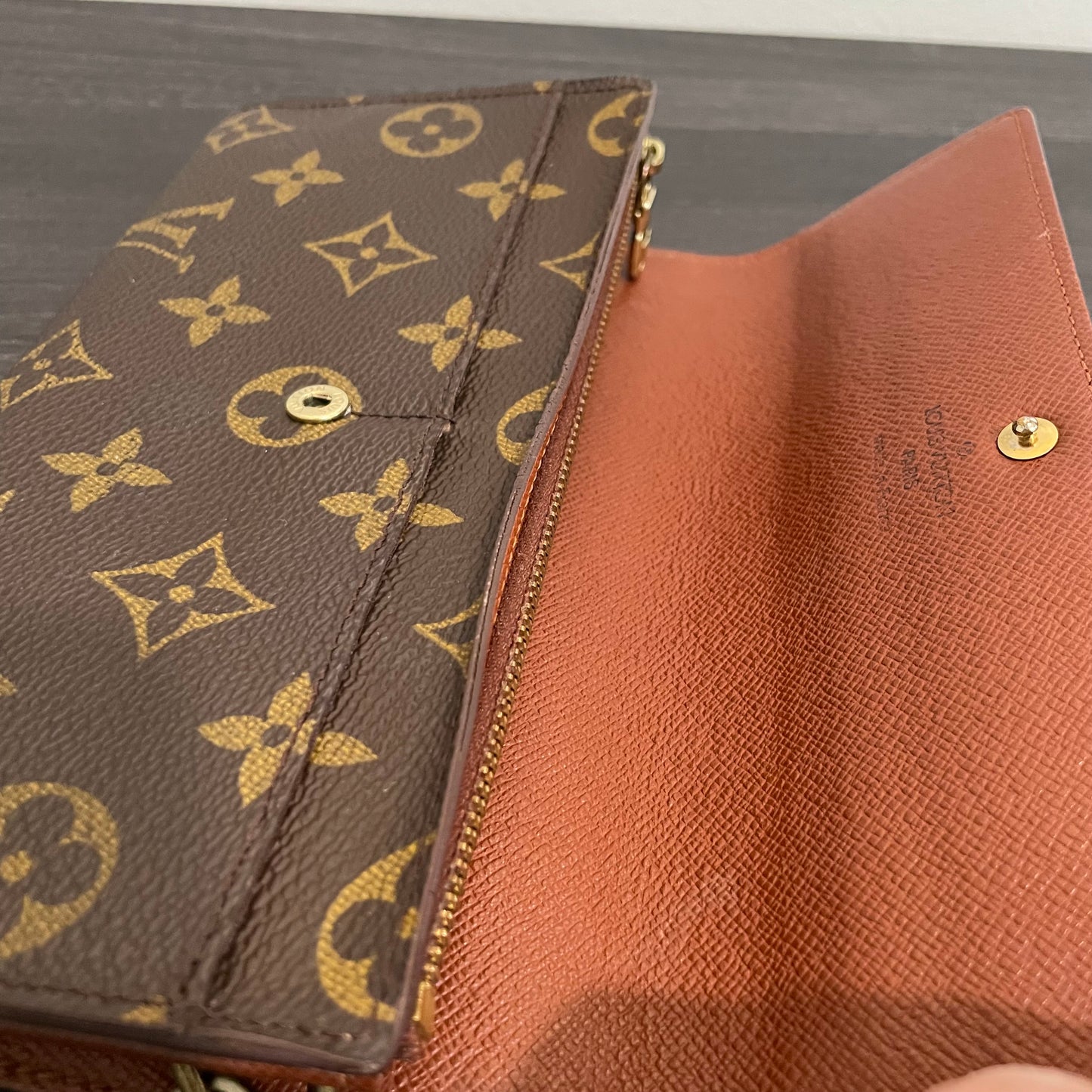 SOLD! Louis Vuitton Monogram Wallet with Chain