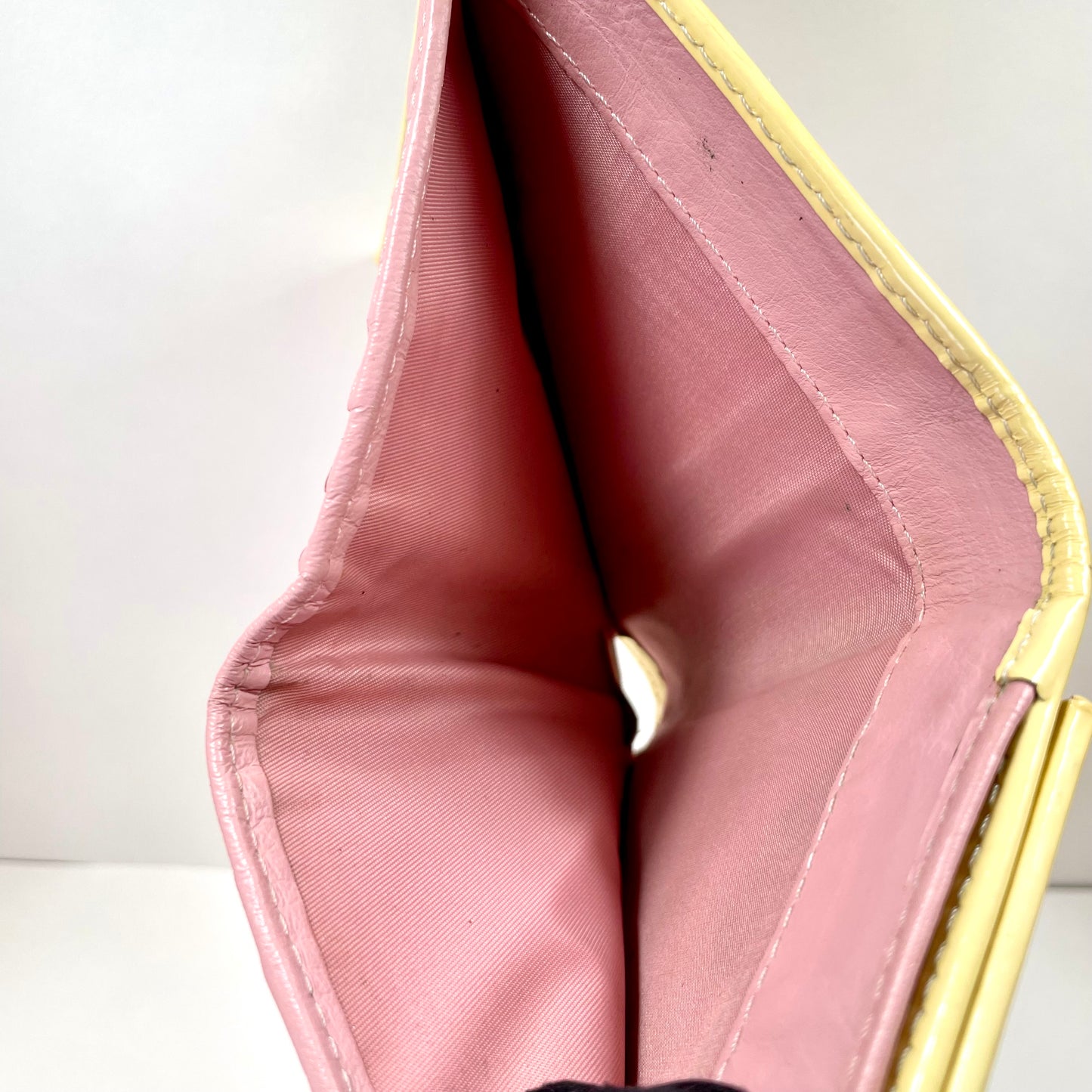 CHRISTIAN DIOR Pink Monogram Girly Compact Wallet