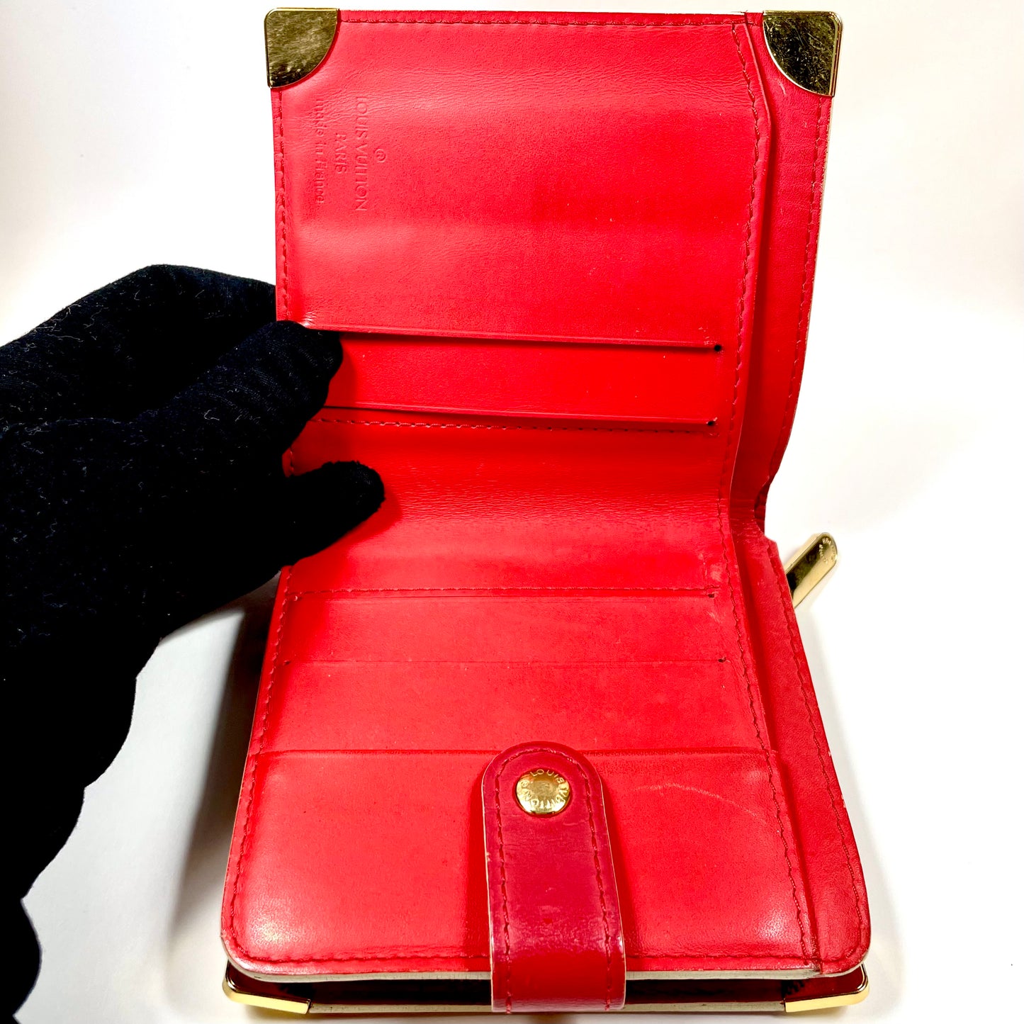 LOUIS VUITTON Red Leather Wallet